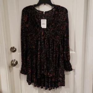 Free People Dark Romance Tunic Top